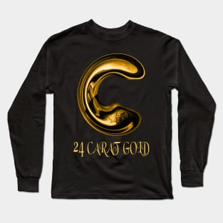 24 carat Gold Millionaire Sacred Geometry 3D Long Sleeve T-Shirt